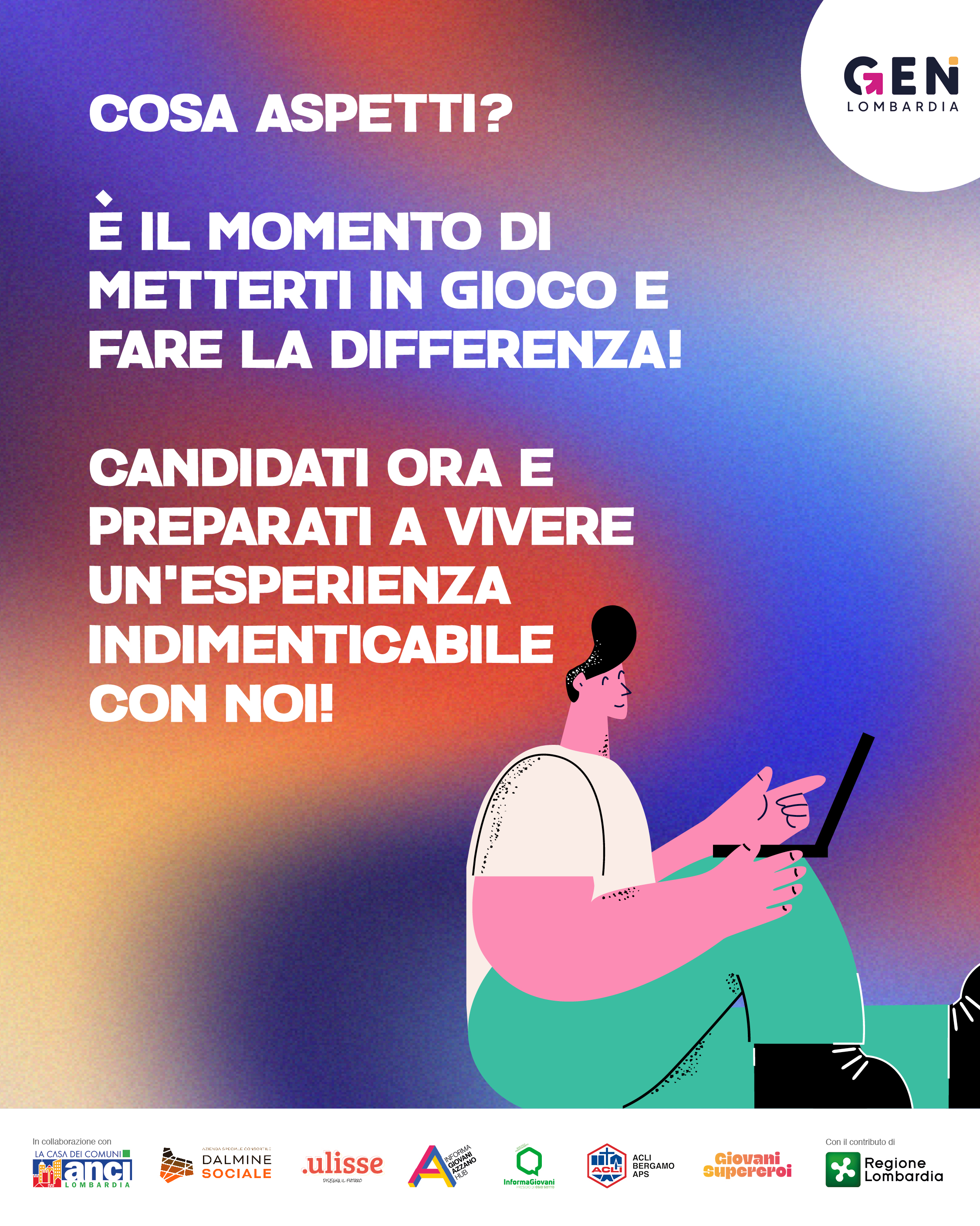 Se hai tra i 18 e i 25 anni e desideri intraprendere un percorso formativo che ti permetta di sviluppare competenze pratiche e fare esperienza diretta in un contesto dinamico e stimolante, sei nel posto giusto! Abbiamo una proposta che fa per te: un tirocinio esclusivo nei comuni di Azzano San Paolo, Dalmine, Osio Sotto, e nel progetto di cittadinanza attiva Acli a Boltiere.